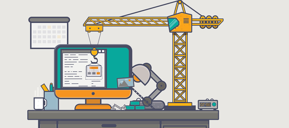 An image showing Website Building in cartoon style